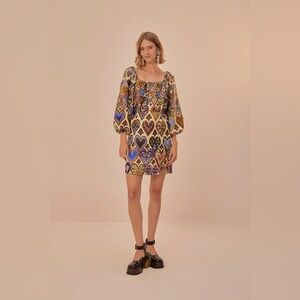FARM Rio Colorful Heart Pattern Mini Dress
